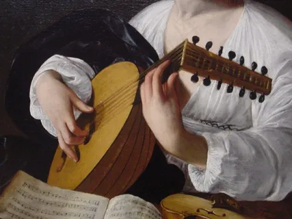 琵琶演奏者（细节）（约1596年）