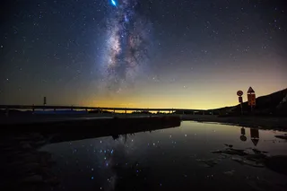 卷积云,北极光,天文摄影,极光,太空,当银河邂逅了火流星