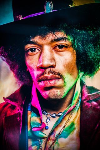 吉米·亨德里克斯,人物特写,非洲黑人,钢笔画,让吉米接管