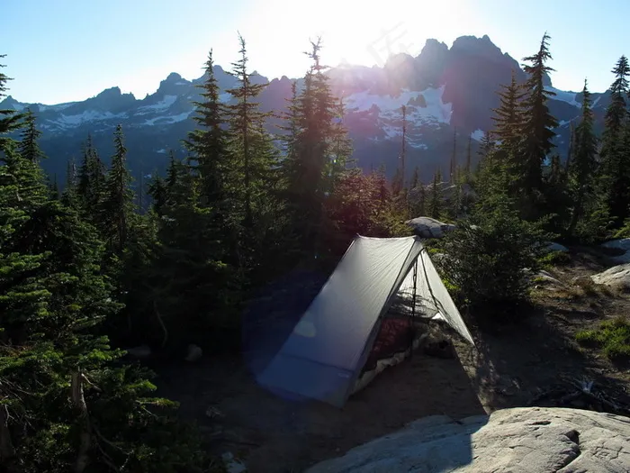 山峦,峡谷,云雾,树,天空,1号营地