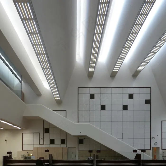 约恩·乌松（Jørnutzon），Bank Melli，德黑兰，伊朗，1959-1962年。银行大厅。摄影师：phillip arnold