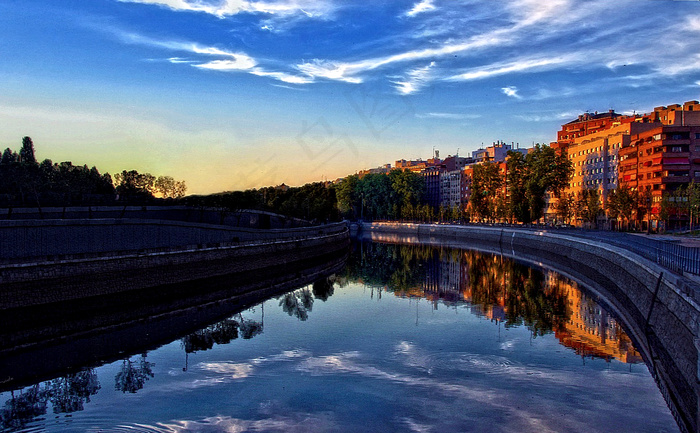 湖泊,江河,山峦,海洋,天空,8196 MADRID -MADRIDRIO DESDE PUENTE DEL REY-