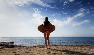 海洋,天空,婚纱写真,湖泊,美女,Chica Surf 3