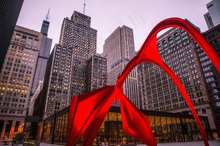 火烈鸟雕塑-芝加哥