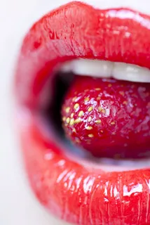 人物特写,嘴唇,唇膏,唇彩,口腔黏膜,红色02