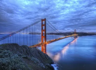 桥梁,雨伞,天空,薰衣草,飞机,黄昏的金门大桥