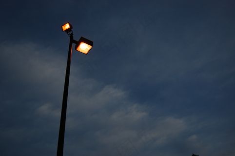 路灯/街灯,街灯,灯,飞机,天空,灯光
