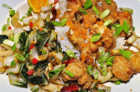 糖醋白菜橘子鸡 糖醋白菜橘子鸡