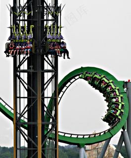 过山车,游乐场,桥梁,盆栽植物,电影胶卷,**！**