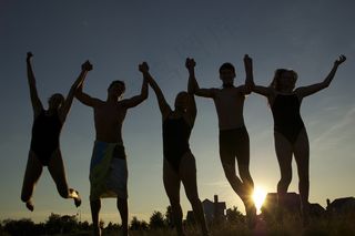 ,工艺品,影子舞,手,朋友跳