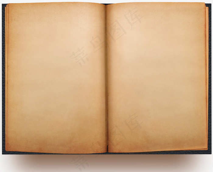 打开的书，空白