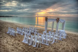 海洋,餐桌,酒店大厅,椅子板凳,折叠椅,在沙滩上婚礼