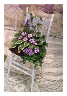 花卉,花架,玫瑰花,洋桔梗,绢花,我在小型博览会上购买的一对甜蜜的1:12规模的鲜花布置! 花卉,花架,玫瑰花,洋桔梗,绢花,我在小型博览会上购买的一对甜蜜的1:12规模的鲜花布置!