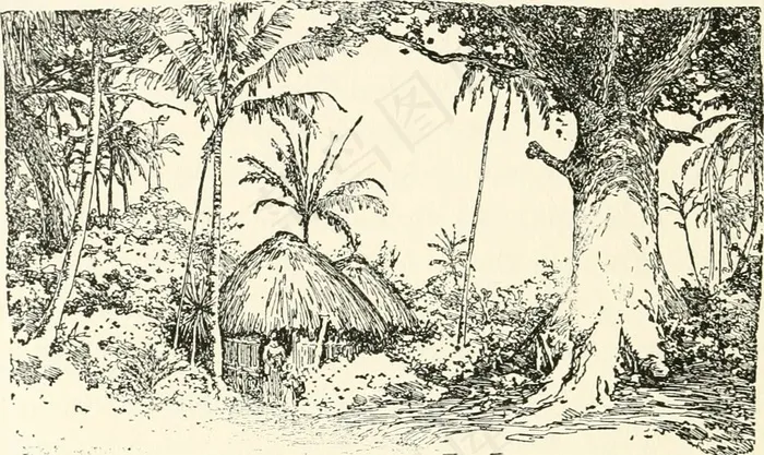 钢笔画,工笔画,版画,图画,简笔画,图片取自“*的太平洋海岸”（1913年）第325页
