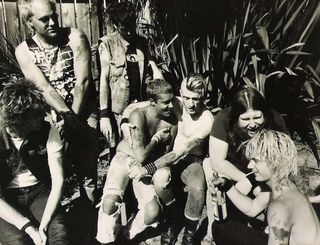 黑白照片,版画,摇滚乐团,矢量剪影,军人/警察,GBH和彼得与试管婴儿Picknickin