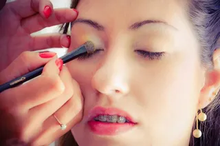 人物特写,唇膏,唇彩,外眼角,眼睛,卡萨门托Flávia和Ismael