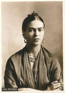 钢笔画,音乐家,半身像,美女,影雕,弗里达·卡洛照片的原始照片