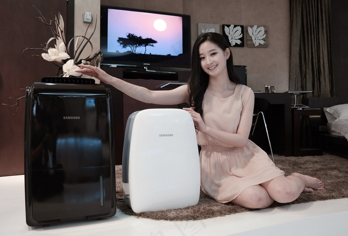 台式电脑,笔记本电脑,室内一角,电视机,美女,三星在韩国潮湿的夏季发布除湿机