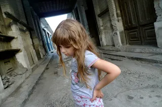 女孩,美女,头发,巷道,人物特写,...