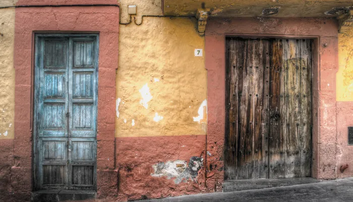 旧门。太好了大加那利岛。维耶哈斯·普埃塔斯（Viejas puertas）