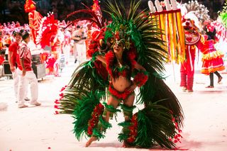 桑巴舞,人物特写,民俗活动,舞麒麟,草裙,大篷车文化节50周年庆典
