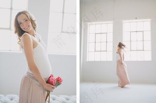 美女,卡通动漫人物,室内一角,女孩,连衣裙,雏鸟摄影_约翰内斯堡摄影师_Belly-couture-natalie-session-white-studio-photoshoot（3）