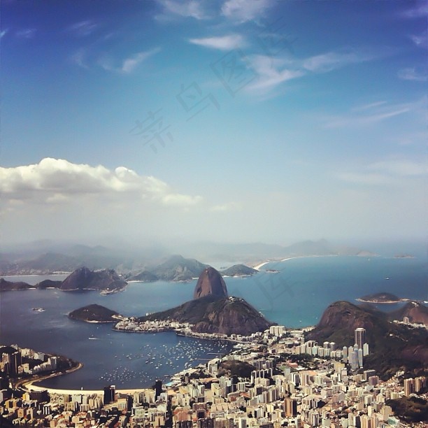 天空,山峦,风景,海洋,卡通动漫人物,从克里斯托·雷滕托尔的视图。