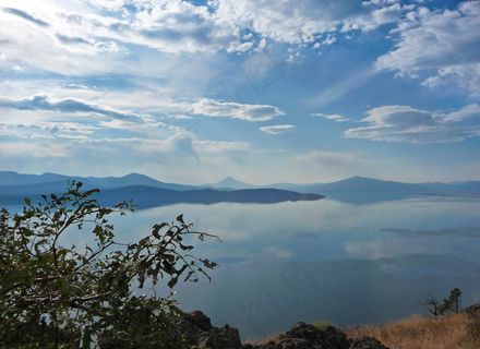 山峦,湖泊,天空,云雾,白云,Chiloquin Ridge上克拉玛斯湖