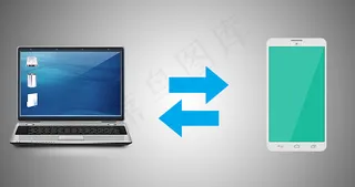 电脑,图标,笔记本电脑,手抄报,同步PC i Androidem przez Wi-Fi