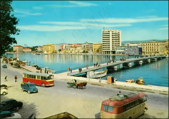 港口码头,海洋,湖泊,游泳池,江河,克罗地亚扎达尔新城新城新城维尔诺维迪奥·格拉达1966年8月26日送交。