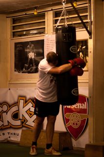 ,职业拳击,拳手,吊袋,才艺展示,累了的拳击手