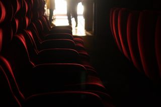 电影院,沙发,影城,光绘,腿,座位数