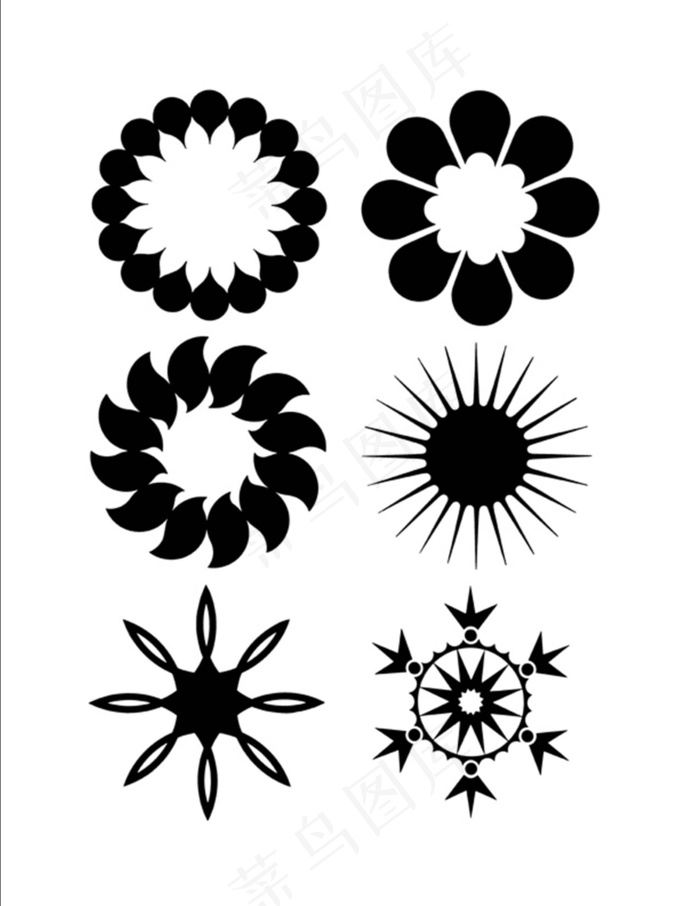 图画,工笔画,花纹矢量图,矢量图库,花卉,几何设计和图案