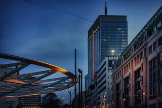 轿车,桥梁,都市夜景,天空,建筑,布鲁塞尔·诺德