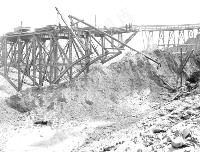 迪尔伯恩街桥在建，1917年