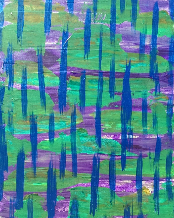 金线马赛克,模糊图片,包装袋/盒,地砖,玻璃马赛克,画布“ S7 LXXXIX”上的原始丙烯酸抽象绘画