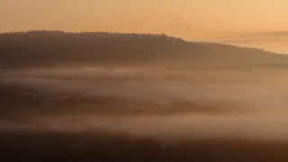 天空,霞光,山峦,头发,湖泊,温暖的晨光