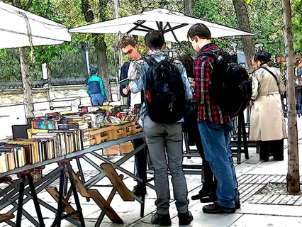 en la Cuesta de Claudio Moyano