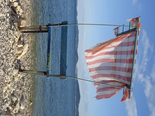 电线杆,杆塔,天空,旗帜,架子工,红和白