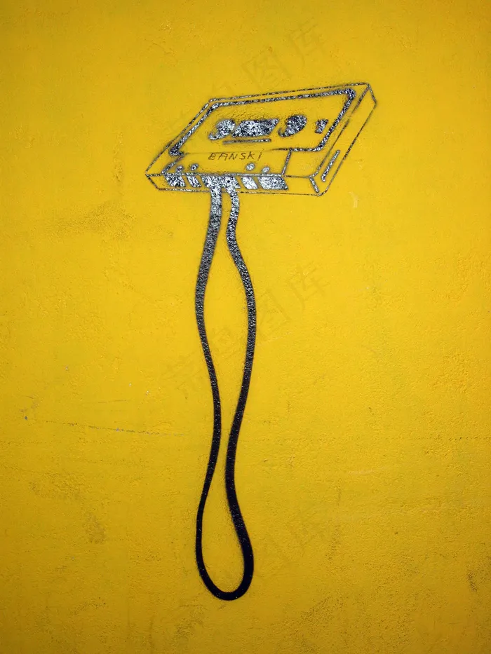 首饰,吊坠,手机擦,电线,绳子,巴塞罗那涂鸦