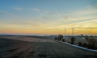 公路,天空,草原,霞光,发电机,充满活力的早晨