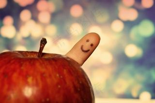 苹果,姬娜果,手,花卉,红苹果,大爱！