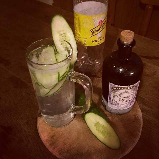 I <3 #GinTonic 0,5 l #Monkey47 #TonicWater #cuke & #ice