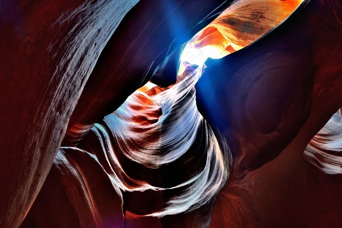 火焰特效,背景,岩浆,火山,想像在上羚羊峡谷中的岩层
