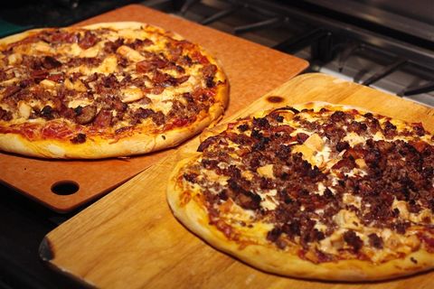 披萨,必胜客,纽约式披萨,饼,棒约翰,自制肉类爱好者比萨之夜