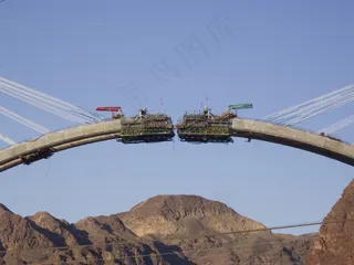 工艺品,桥梁,天空,堤坝,风景,胡佛水坝旁路桥施工3