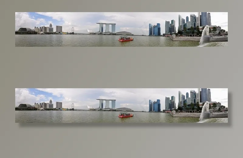 新加坡-鱼尾狮公园全景