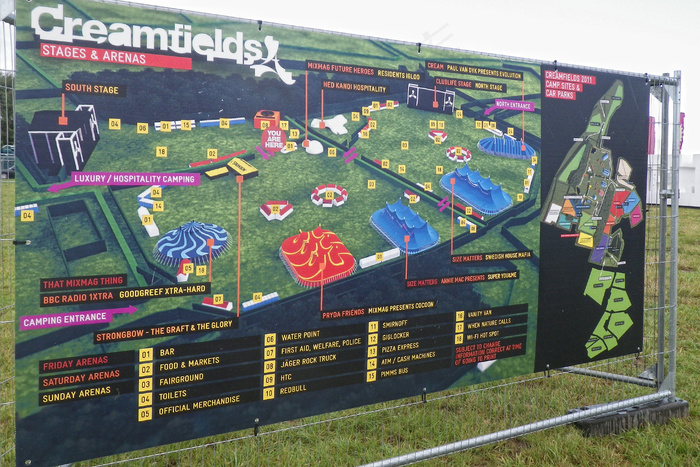 设计效果图,屏幕截图,鸟瞰图,地图,图画,Creamfields UK 2011 Daresbury MAP
