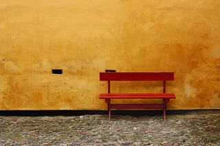 长凳,古床,马槽,建筑,羊皮纸背景,丹麦的红色长凳