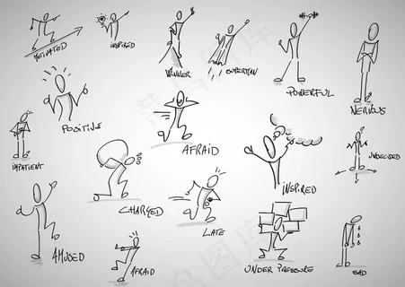 简笔画,工笔画,绘画,图画,吉祥图案,情感的人